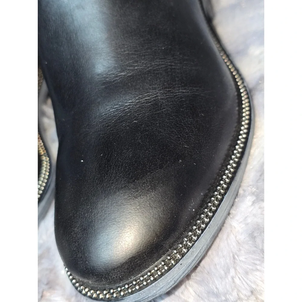 NWT Franco Sarto Becky Knee High Leather Boot Stud‎ detailing size 5.5 wide calf